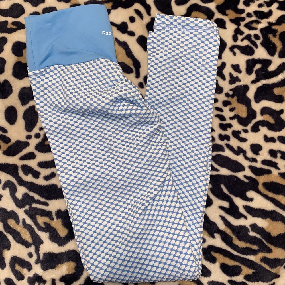 Blue Scrunch Scrunch Butt Leggings